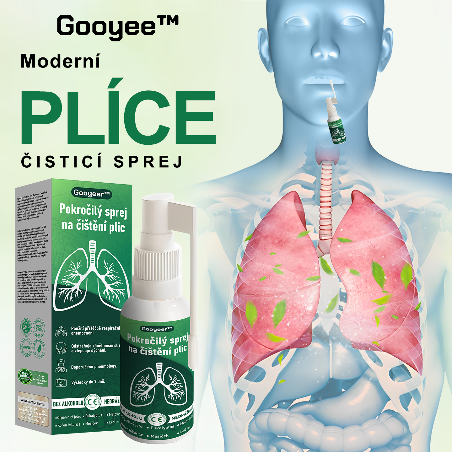 🍀🍀𝐆𝐨𝐨𝐲𝐞𝐞𝐫™ Pokročilý sprej na čištění plic -🧑⚕️ Podporuje zdraví plic, průdušek a dutin, napomáhá zdraví dýchacího systému a usnadňuje dýchání.