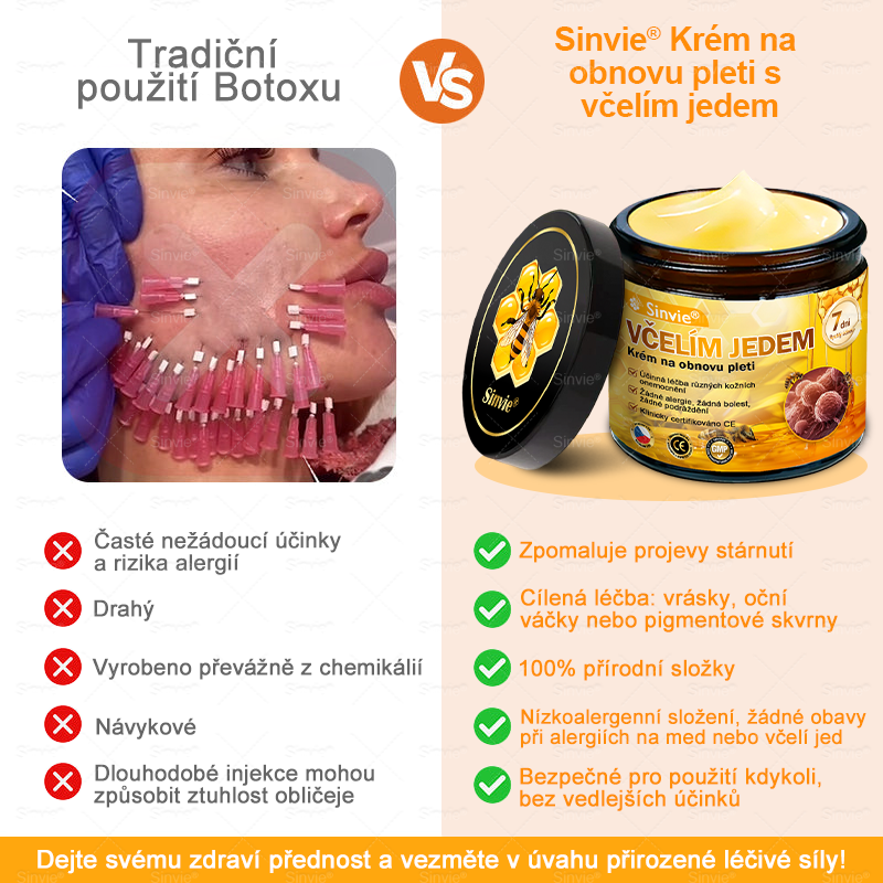 💛💛 Sinvie® Krém na obnovu pleti s včelím jedem ✅CE schváleno 👨‍⚕ Doporučeno dermatology - 50ml